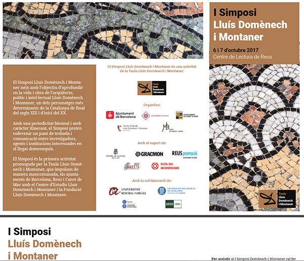I Simposi Lluís Domènech i Montaner
