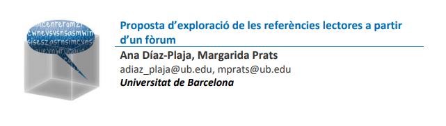Proposta d'exploració de les referències lectores a partir d'un fòrum