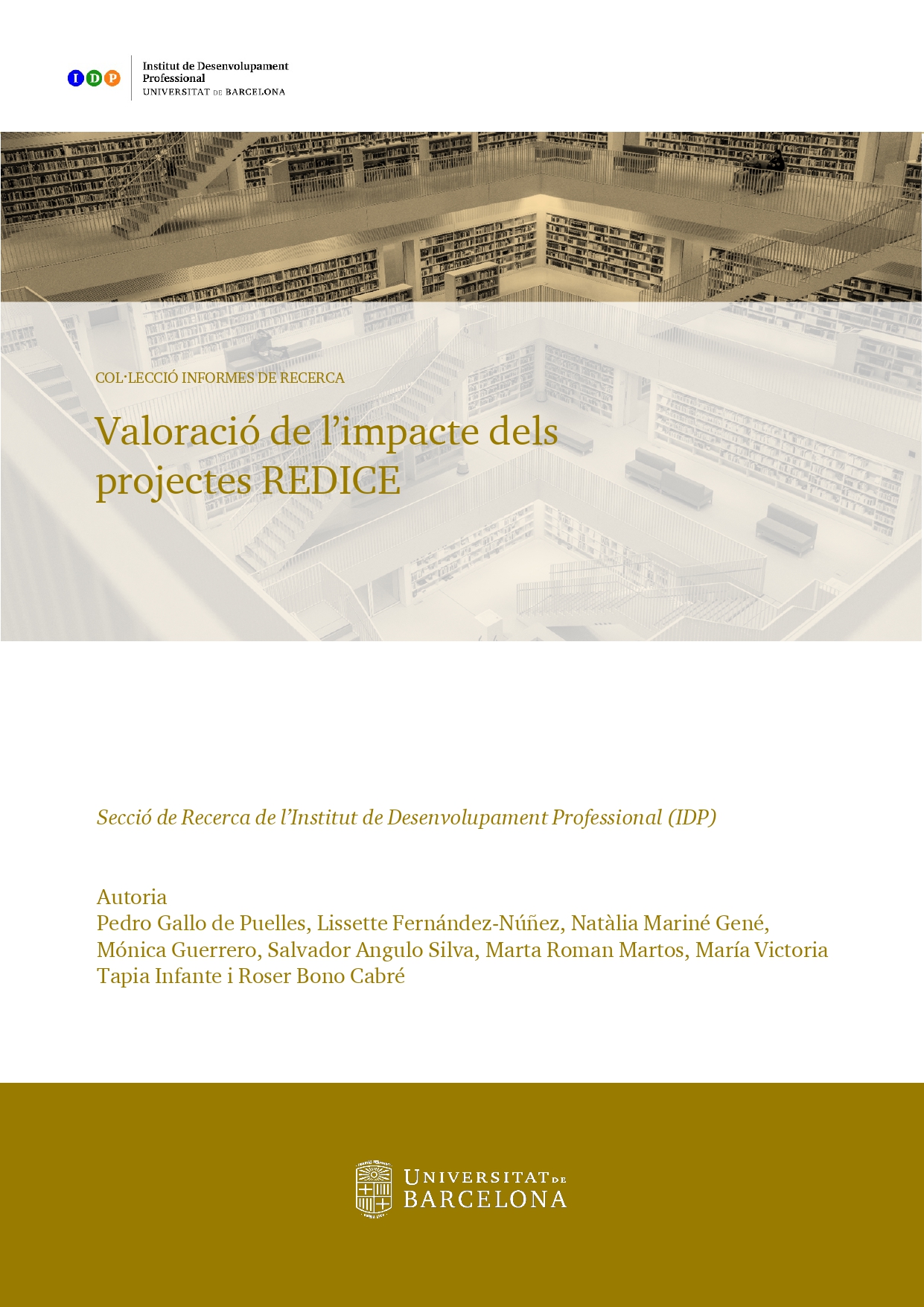 Valoració de l’impacte dels projectes REDICE