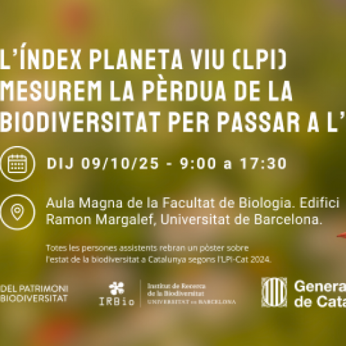 Jornada: L’Índex planeta viu (LPI). Una mesura de la pèrdua de biodiversitat a Catalunya