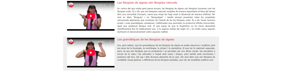 Informació sobre lingüística de les llengües de signes, al portal LSC Lab Informació sobre lingüística de les llengües de signes, al portal LSC Lab