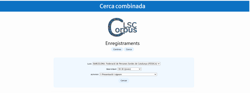 La cerca combinada al Corpus de l’LSC