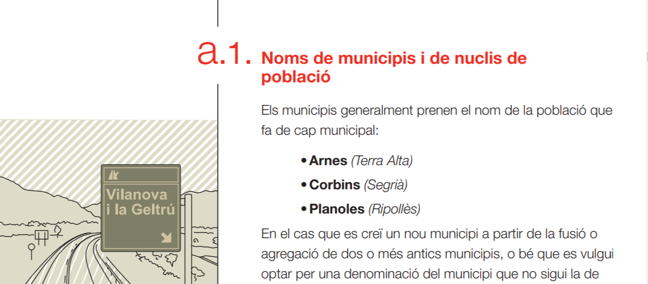 Criteris per a la toponímia d’àmbit municipal
