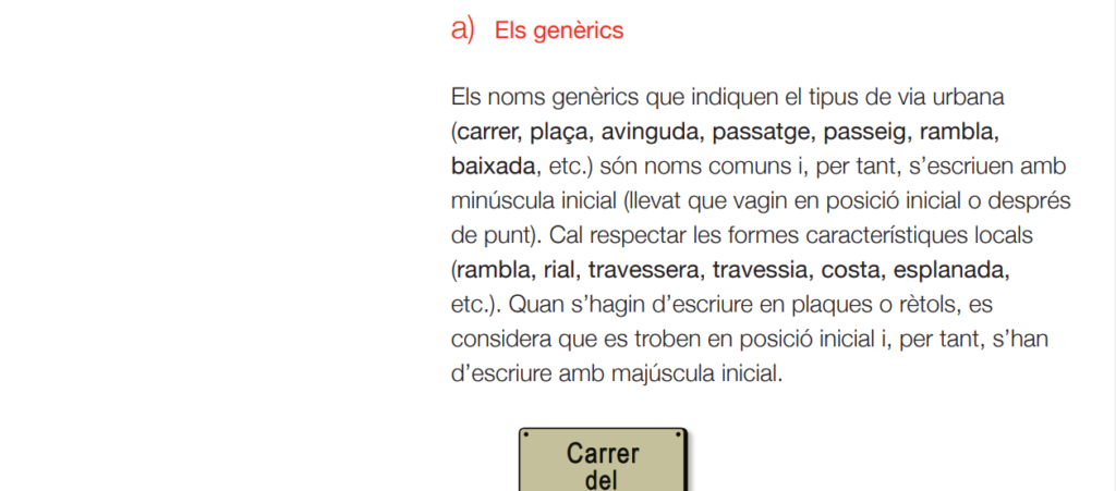 Criteris per a la toponímia d’àmbit municipal