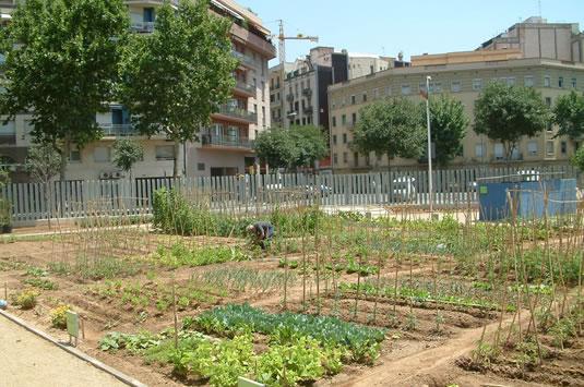 Hort urbà municipal “Sagrada Família”, situat a l’Eixample de Barcelona.