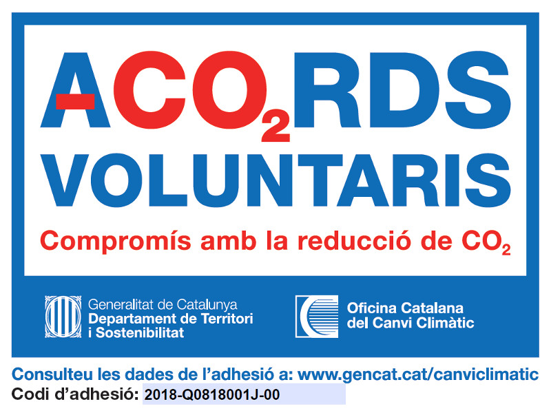 etiqueta representativa del programa ac02 rds voluntaris compromis amb la reduccio de c02