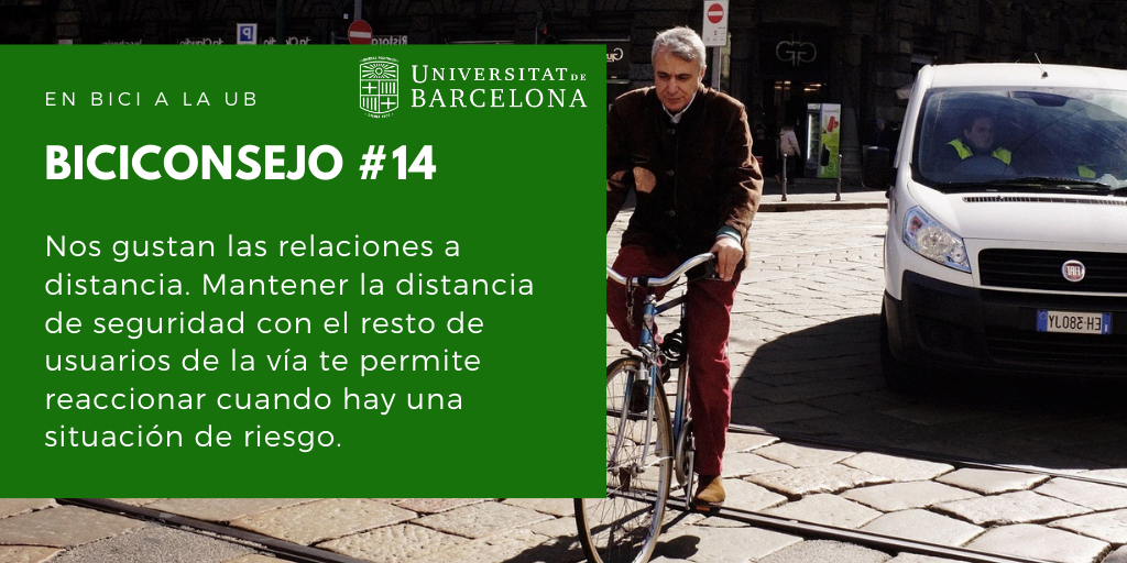 Nos gustan las relaciones a distancia. Mantener la distancia de seguridad con el resto de usuarios de la vía te permite reaccionar cuando hay una situación de riesgo.