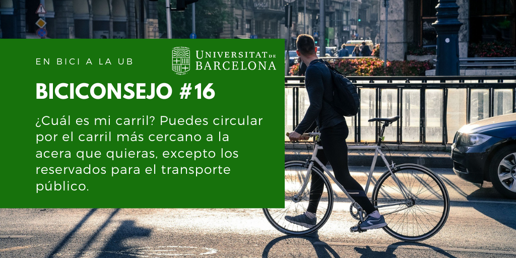 ¿Cuál es mi carril? Puedes circular por el carril más cercano a la acera que quieras, excepto los reservados para el transporte público.