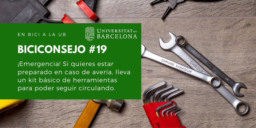 ¡Emergencia! Si quieres estar preparado en caso de avería, lleva un kit básico de herramientas para poder seguir circulando.