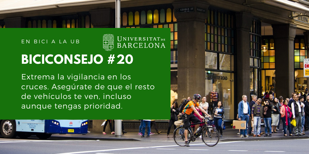 Extrema la vigilancia en los cruces. Asegúrate de que el resto de vehículos te ven, incluso aunque tengas prioridad.