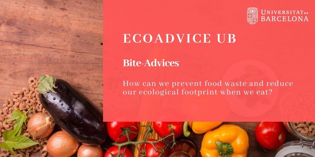 How can we prevent food waste and reduce our ecological footprint when we eat?