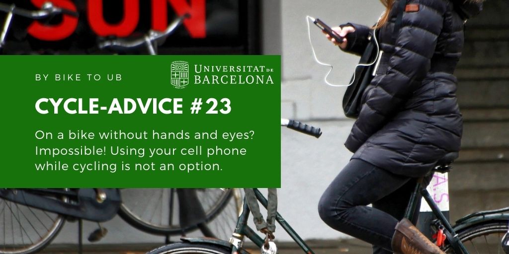 On a bike without hands and eyes? Impossible! Using your cell phone while cycling is not an option.