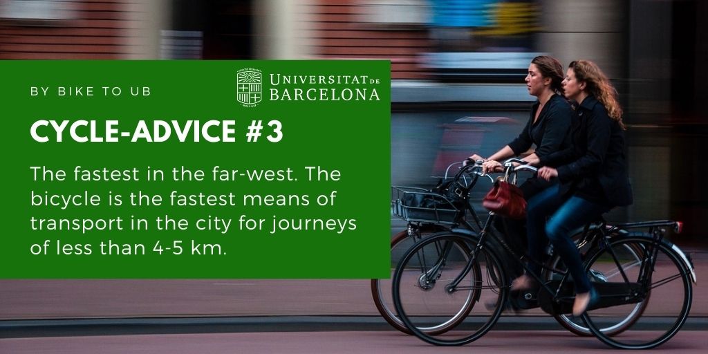 The fastest in the far-west. The bicycle is the fastest means of transport in the city for journeys of less than 4-5 km.