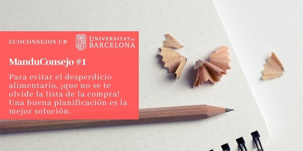 Para evitar el desperdicio alimentario, ¡que no se te olvide la lista de la compra! Una buena planificación es la mejor solución.