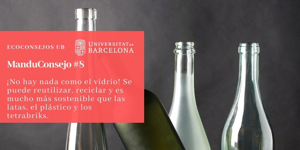 ¡No hay nada como el vidrio! Se puede reutilizar, reciclar y es mucho más sostenible que las latas, el plástico y los tetrabriks.