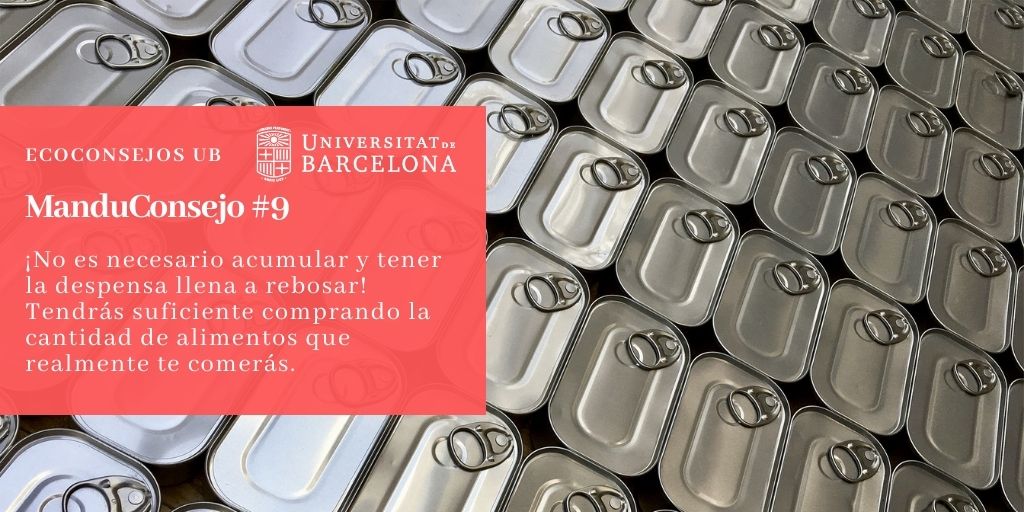 ¡No es necesario acumular y tener la despensa llena a rebosar! Tendrás suficiente comprando la cantidad de alimentos que realmente te comerás.