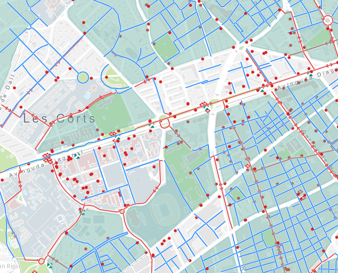 Plano carriles bicicleta Barcelona