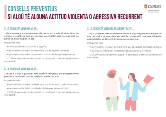 Consejos preventivos ante una actitud violenta recurrente