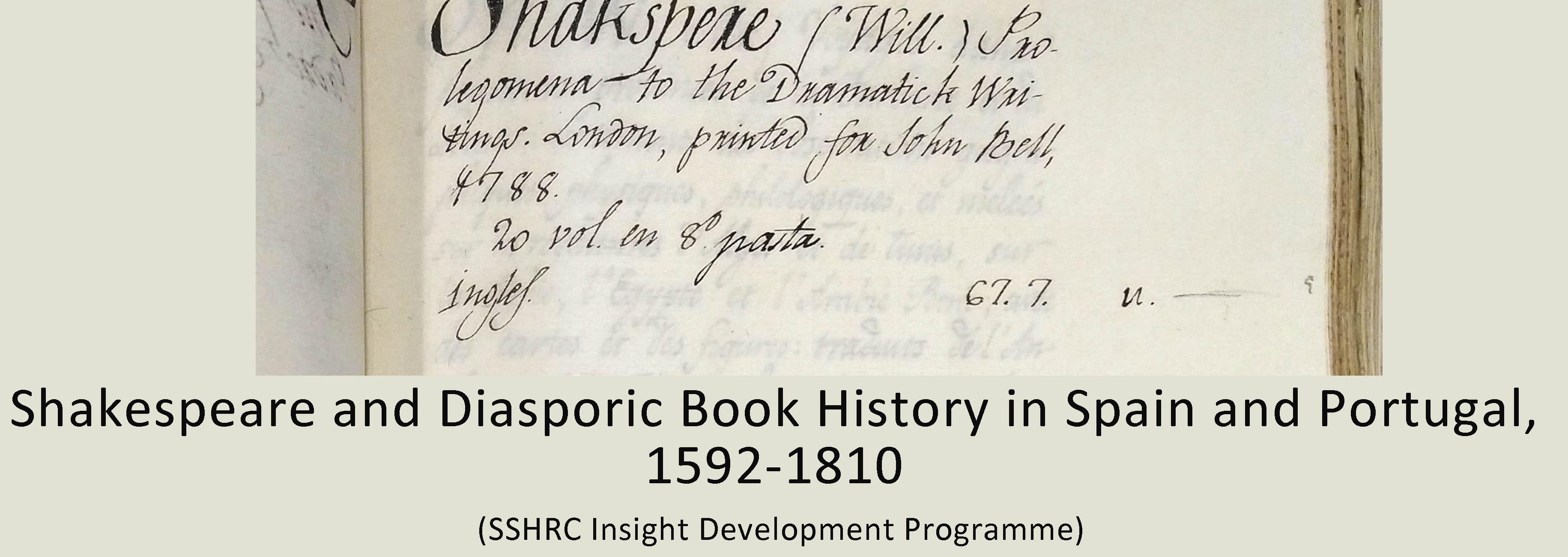 Shakespeare and Diasporic Book History in Spain and Portugal, 1592-1810