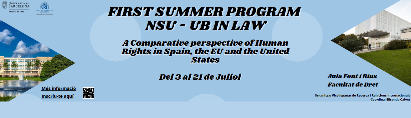 Curs superior universitari d'estiu Nova Southeastern University - Universitat de Barcelona