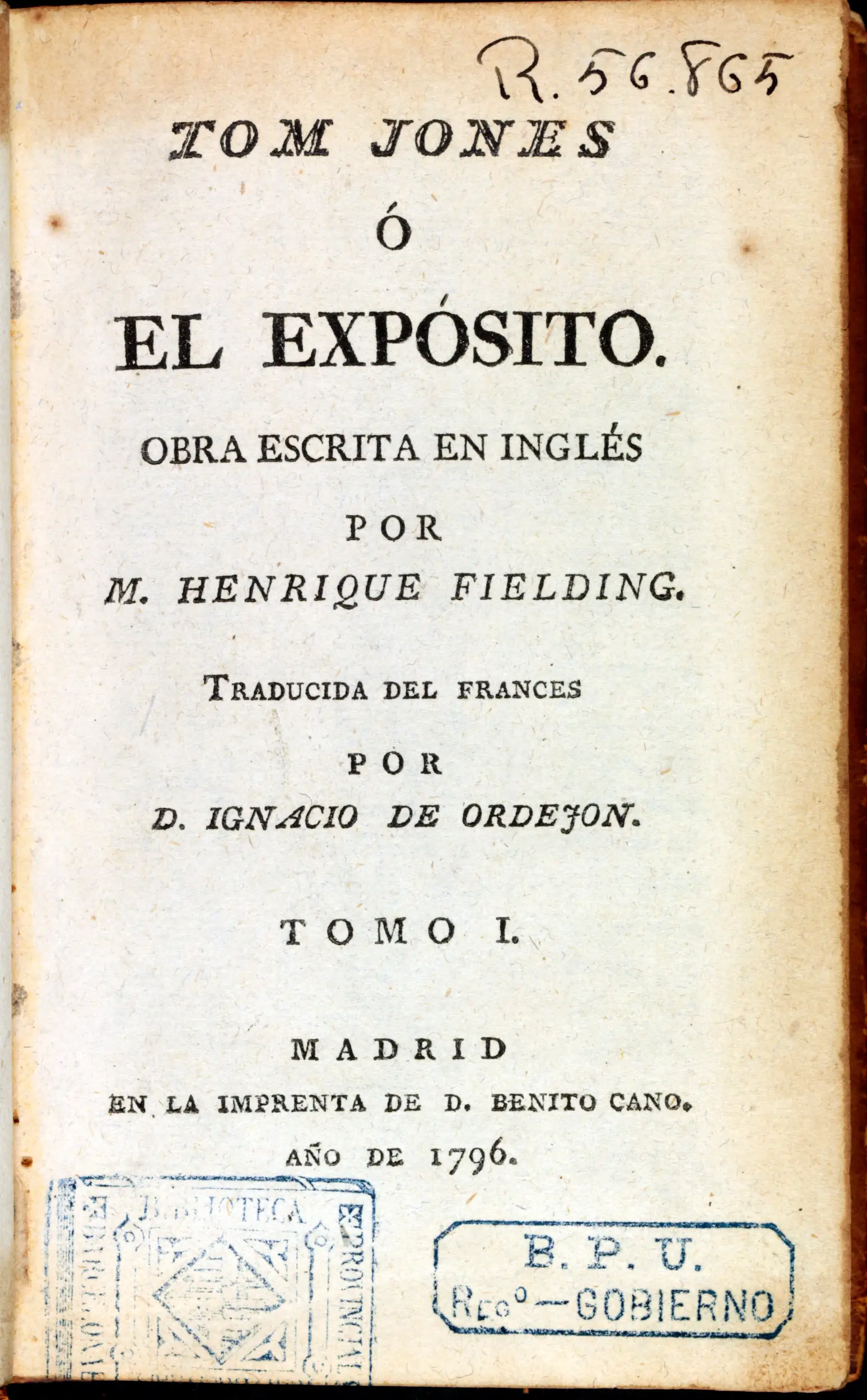 Portada de Tom Jones, ó, El Expósito