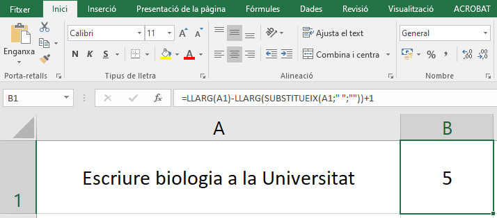 Recompte de paraules Recompte de paraules