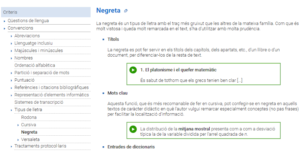 Criteris d’aplicació de la negreta