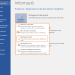 Opcions de protecció del Word