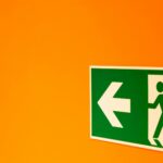 green and white signage