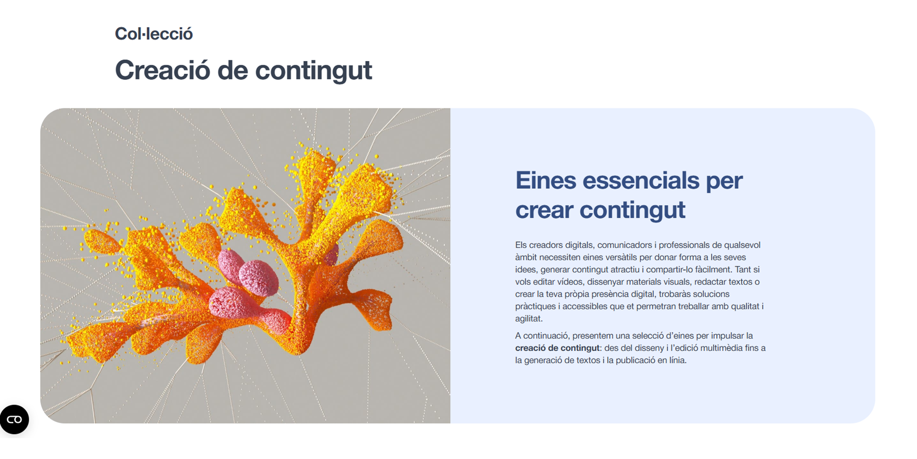 Portada de la col·lecció de creació de contingut