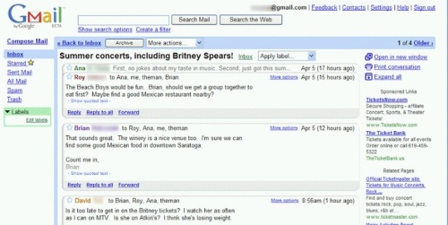 El Gmail l’any 2004