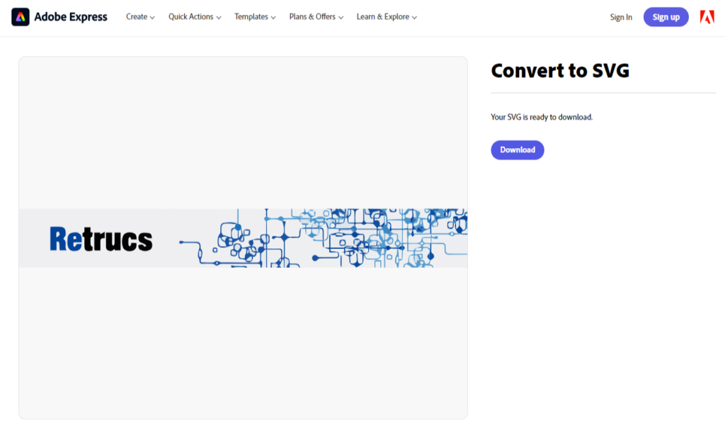 Fotografia convertida a SVG preparada per descarregar