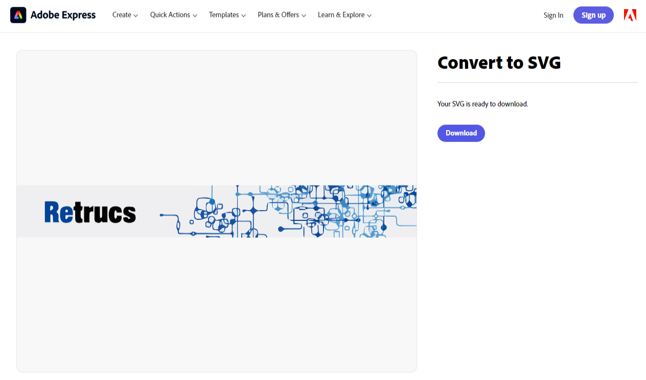 Fotografia convertida a SVG preparada per descarregar