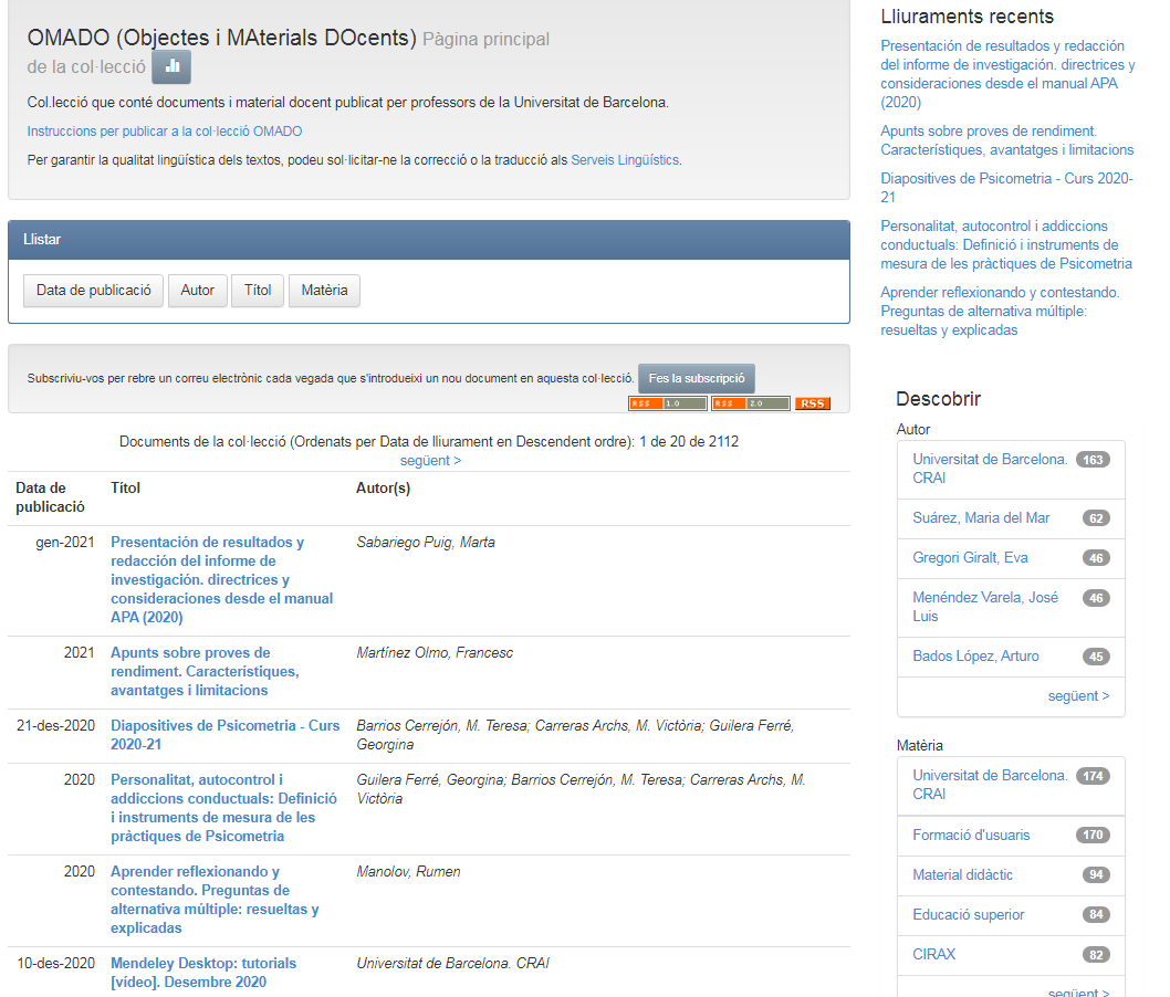 Materials de l'OMADO