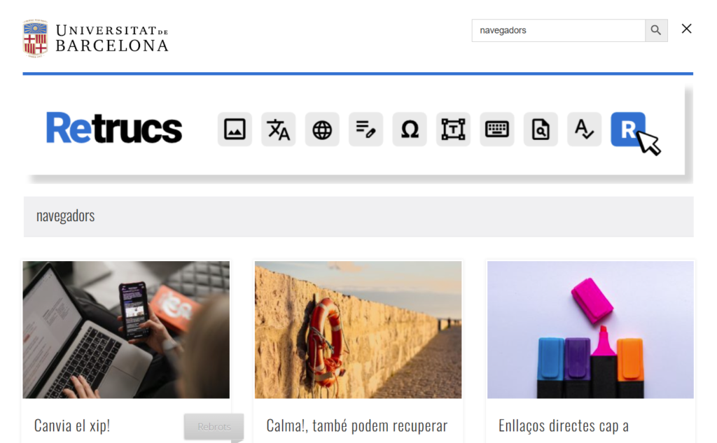 El cercador, en primer terme El cercador, en primer terme