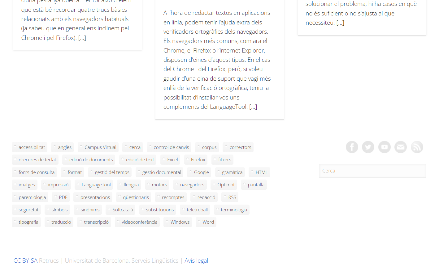 El ja clàssic núvol d’etiquetes, al peu El ja clàssic núvol d’etiquetes, al peu