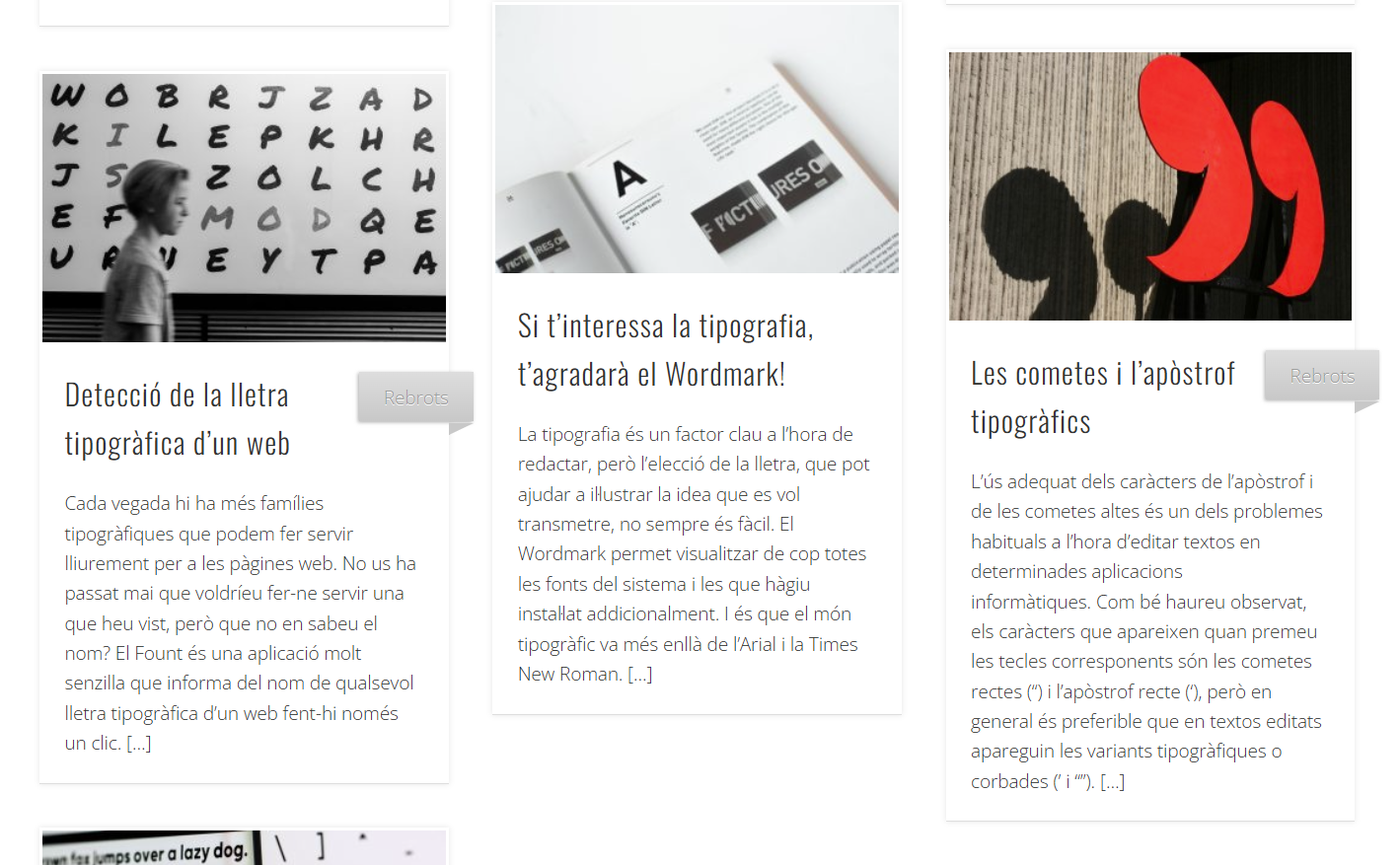 Els Rebrots, rescatem informacions ja publicades i les posem al dia Els Rebrots, rescatem informacions ja publicades i les posem al dia