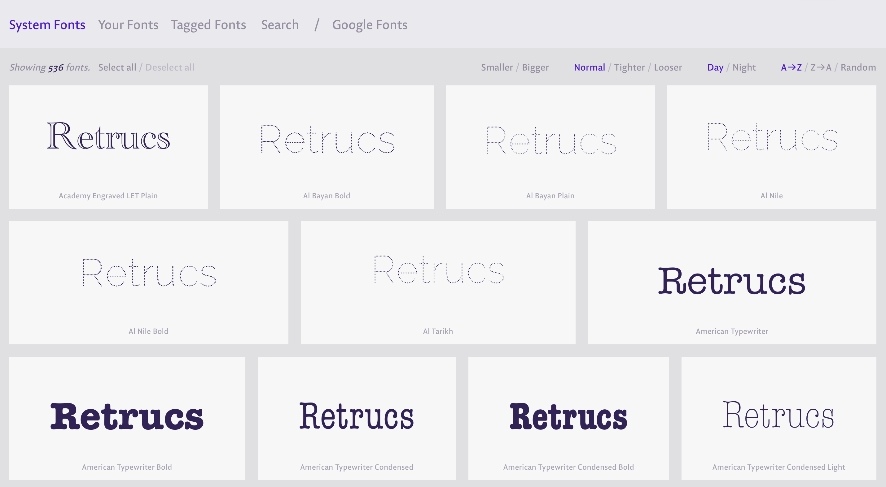 ...i visualitza-la en diversos tipus de lletra!