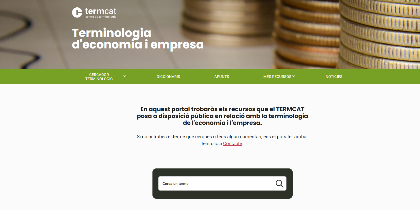 Portal Terminologia d’economia i empresa del TERMCAT