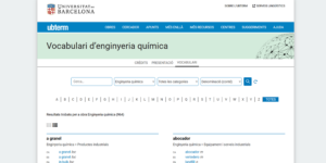 Vocabulari d’engineria química (inclòs a l’UBTERM)