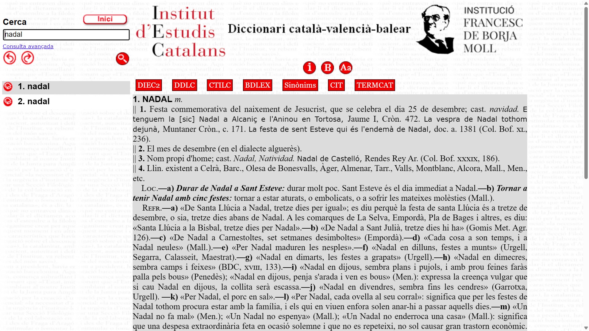 Curiositats i usos del mot <i>nadal</i> al <i>Diccionari català-valencià-balear</i>, d’Alcover i Moll Curiositats i usos del mot nadal al Diccionari català-valencià-balear, d’Alcover i Moll